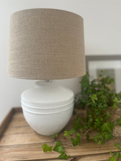 Tara White Glazed Lamp Base