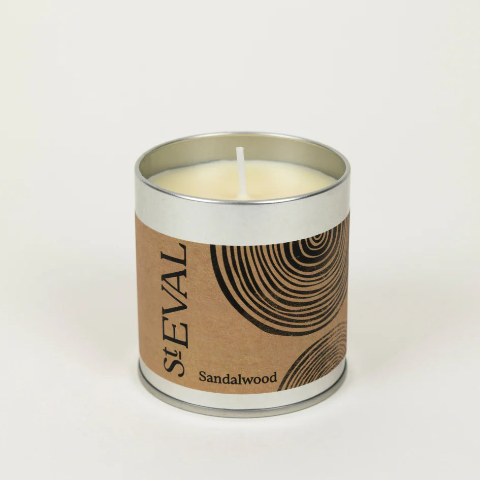 St Eval Tin Candle - Sandalwood