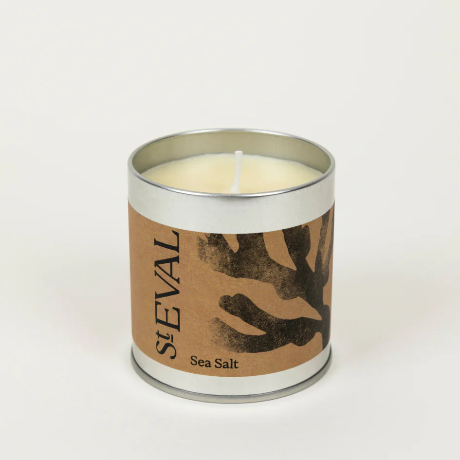 St Eval Tin Candle - Sea Salt