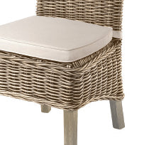 Maine Grey Wash Rattan Dining Chair (Set of Two)
