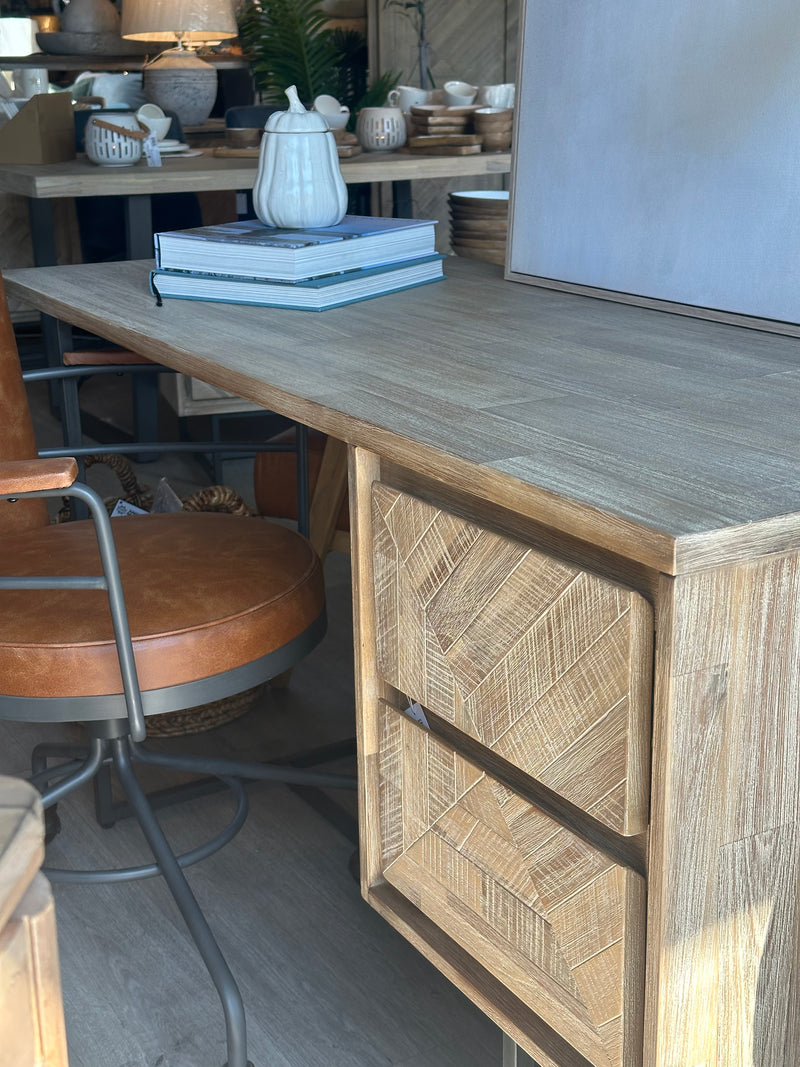 Macey Acacia Wood Desk