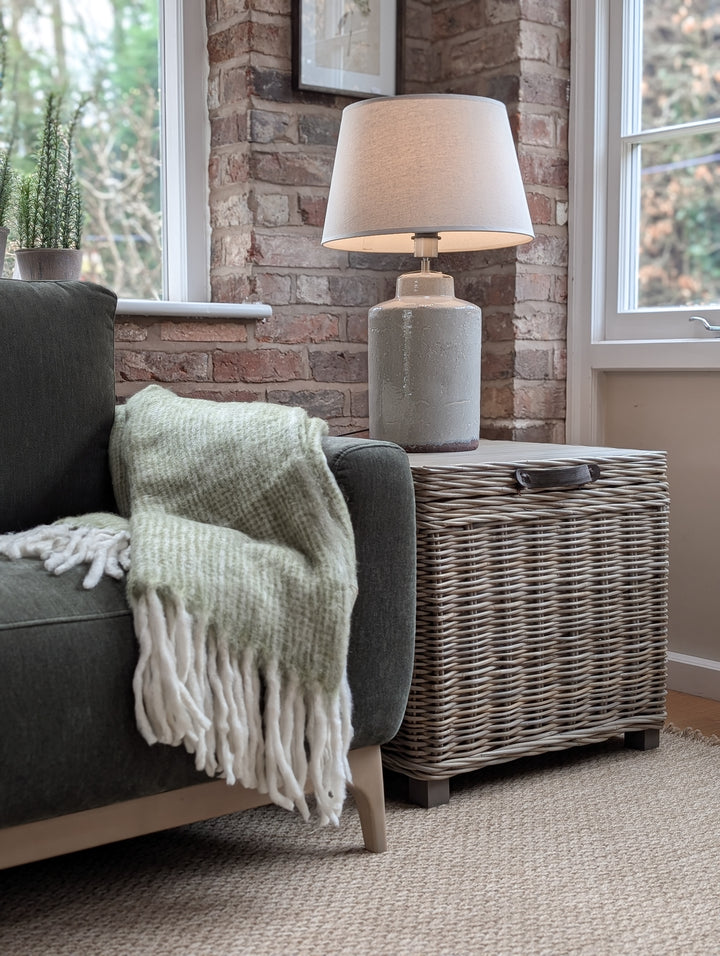 Maine Rattan Storage Side Table