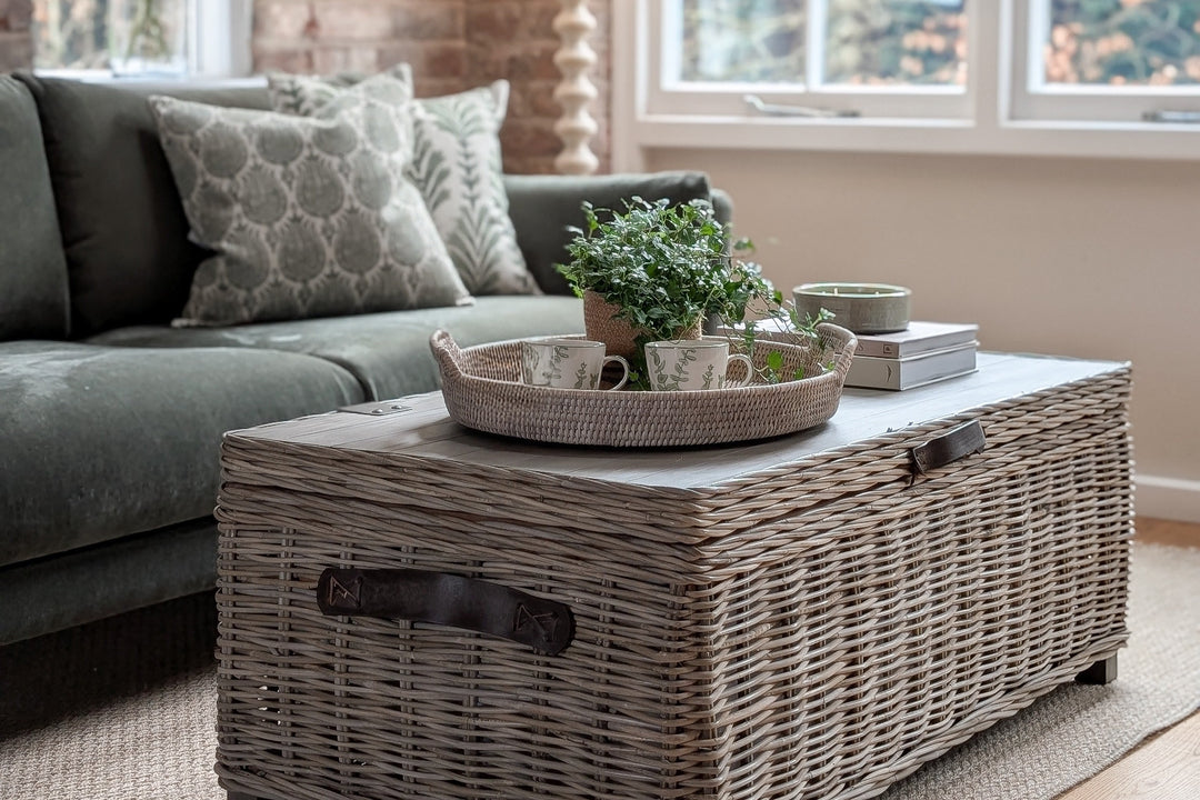Maine Rattan Storage Coffee Table
