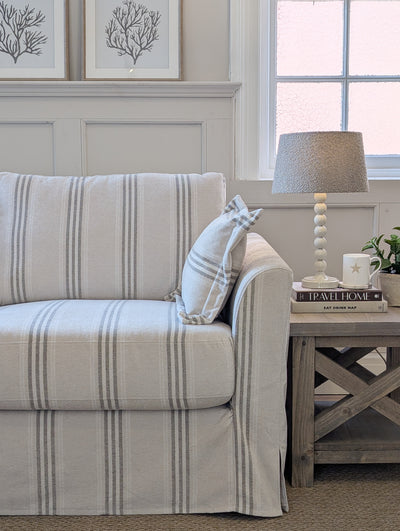 Kingham Loose Cover Sofa (Fairford Taupe Stripe)