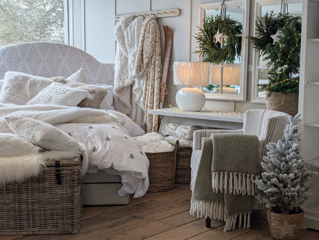 Winter Forest Embroidered Duvet Cover Set (Double)