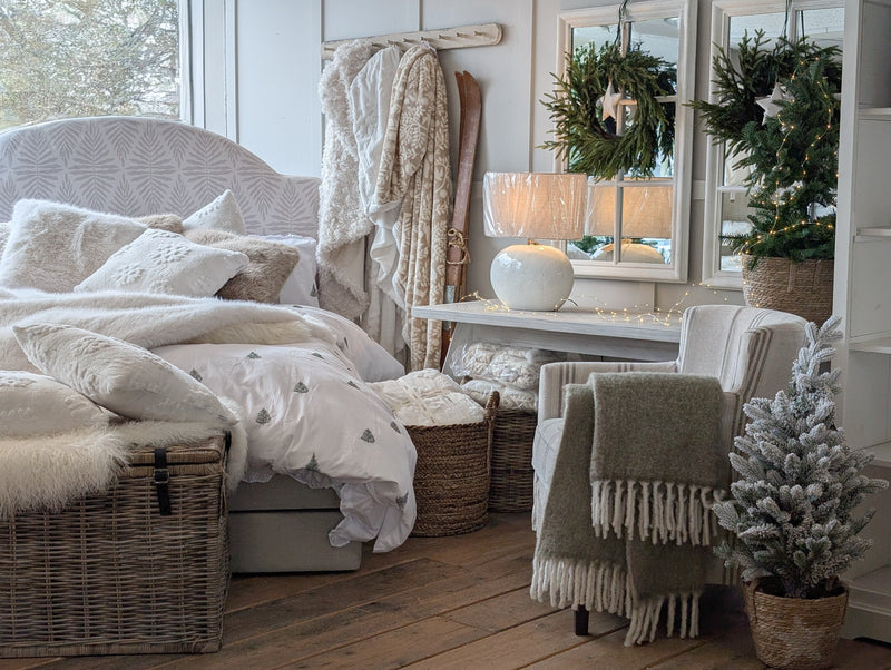 Winter Forest Embroidered Duvet Cover Set (Super King)