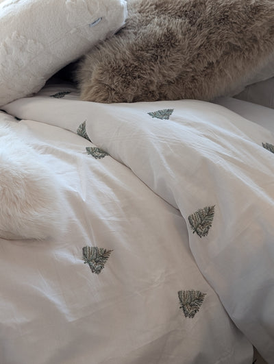 Winter Forest Embroidered Duvet Cover Set (Super King)