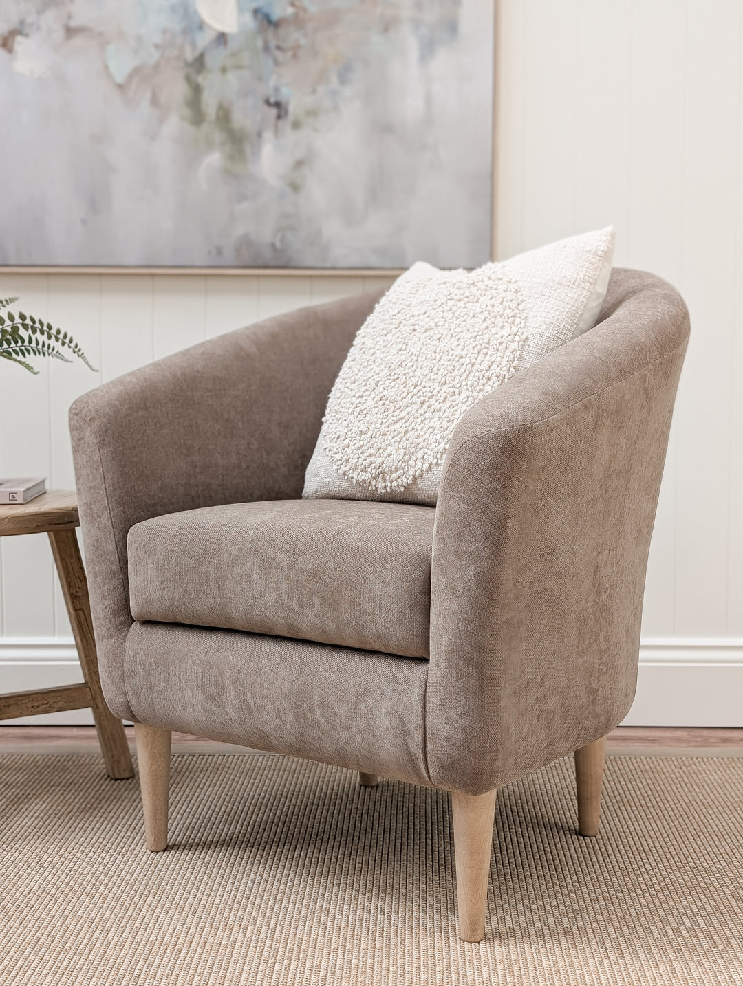 Tubby Tub Chair - Paddle Soft Brown