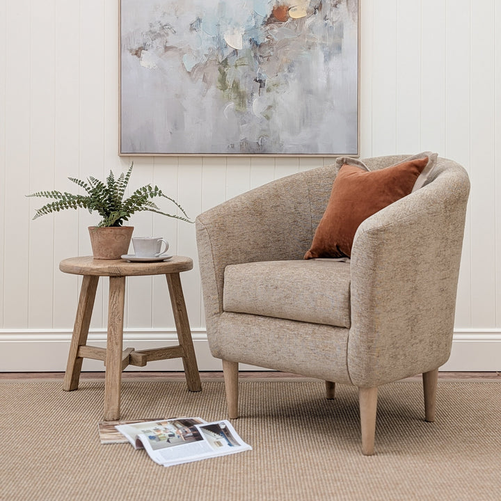 Tubby Tub Chair - Arlan Caramel