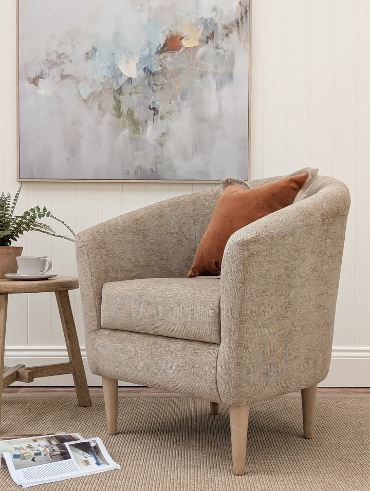 Tubby Tub Chair - Arlan Caramel