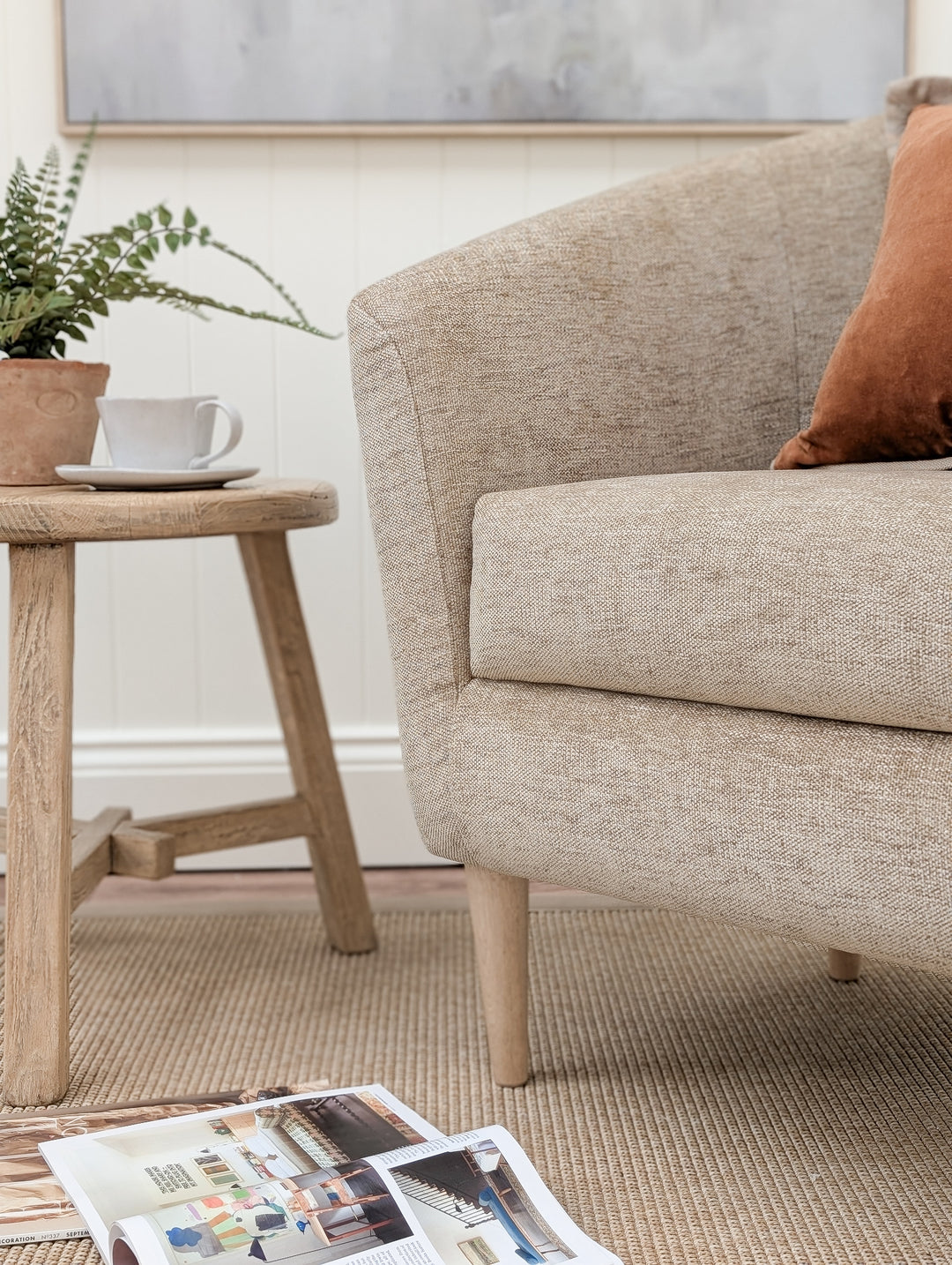 Tubby Tub Chair - Arlan Caramel