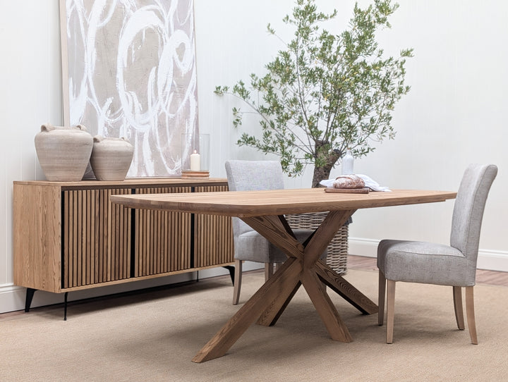 Greenwich Oak Star Base Dining Table 220cm
