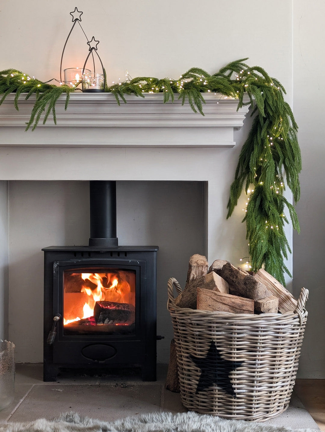 Real Touch Weeping Norfolk Pine Garland (180cm)