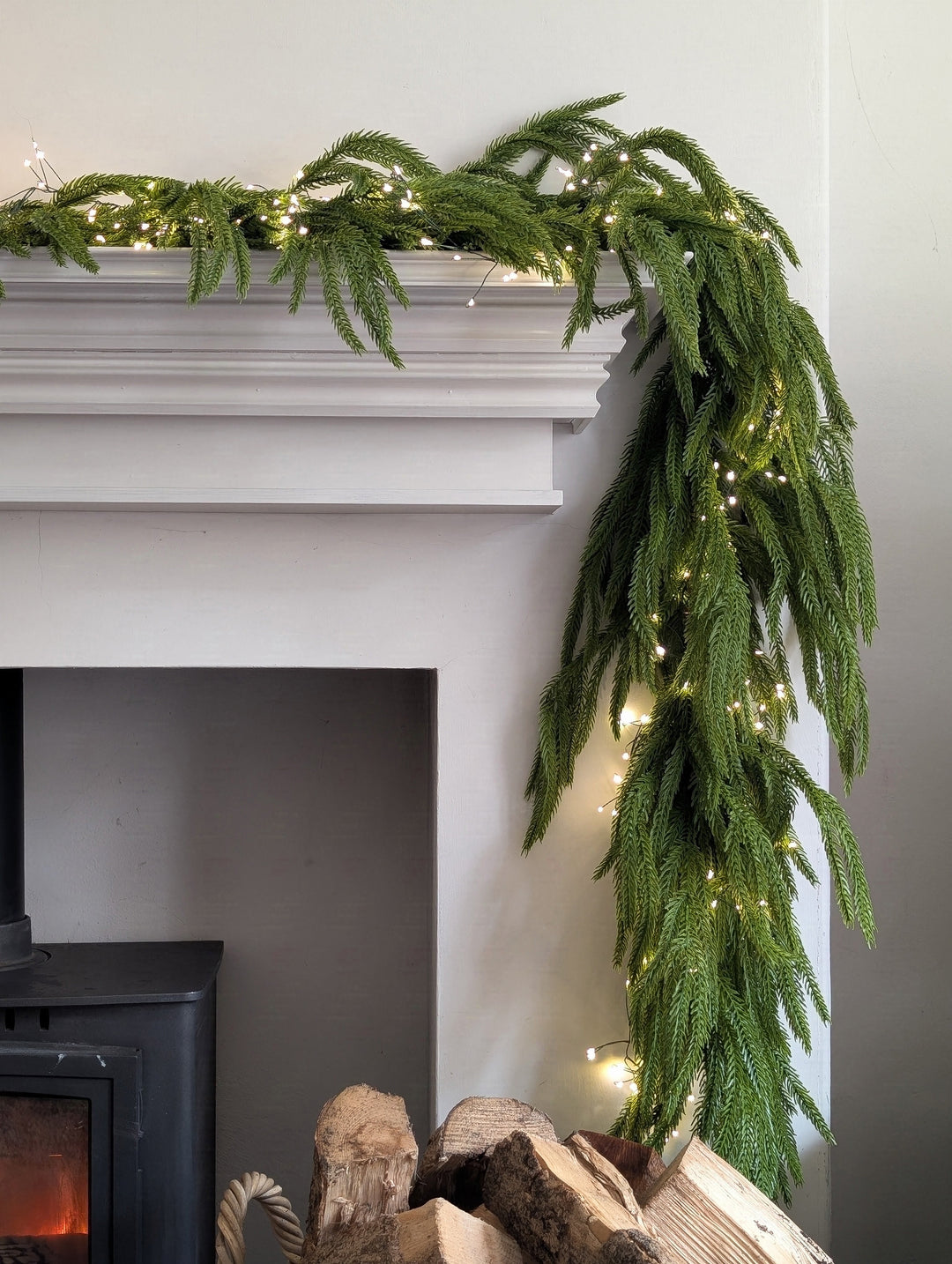 Real Touch Weeping Norfolk Pine Garland (180cm)