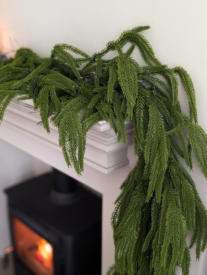 Real Touch Weeping Norfolk Pine Garland (180cm)