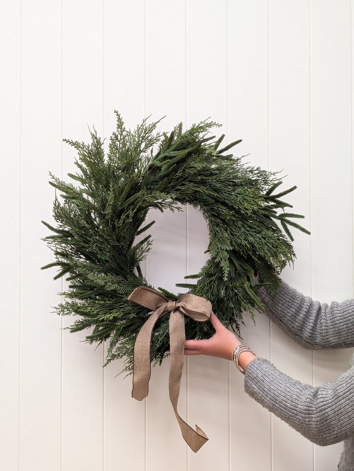 Real Touch Mountain Spruce Wreath Large