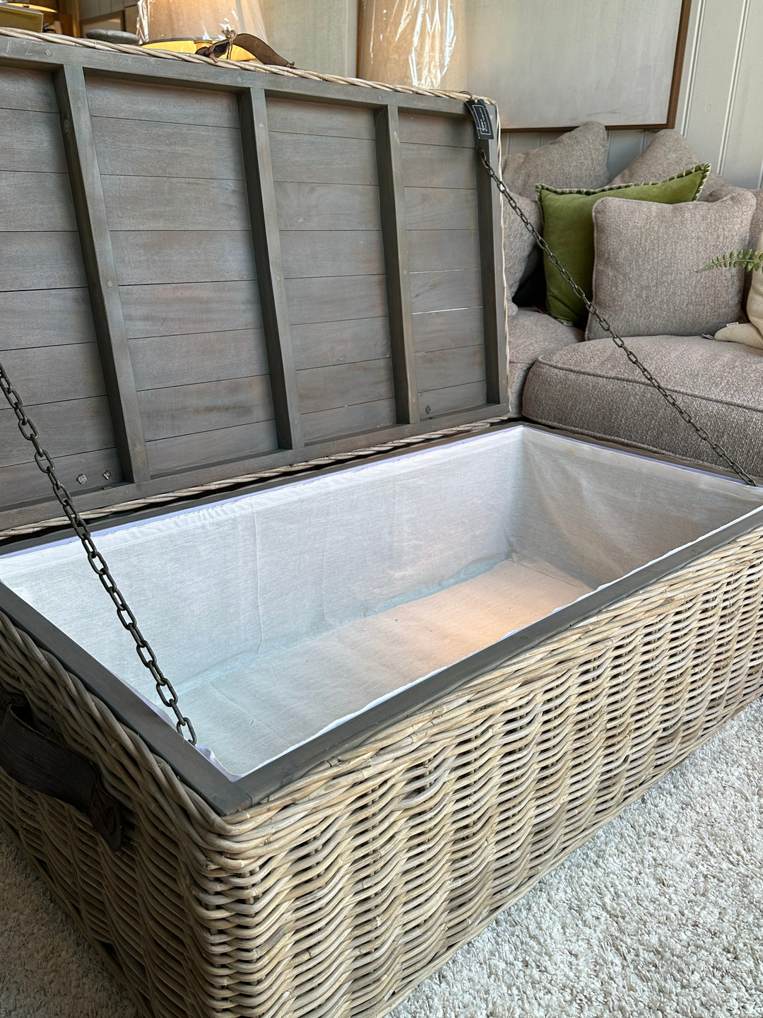 Maine Rattan Storage Coffee Table