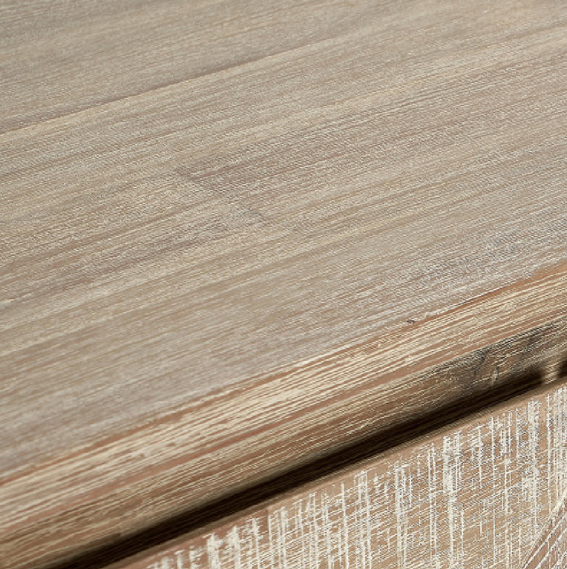 Macey Acacia Wood Three Door Sideboard