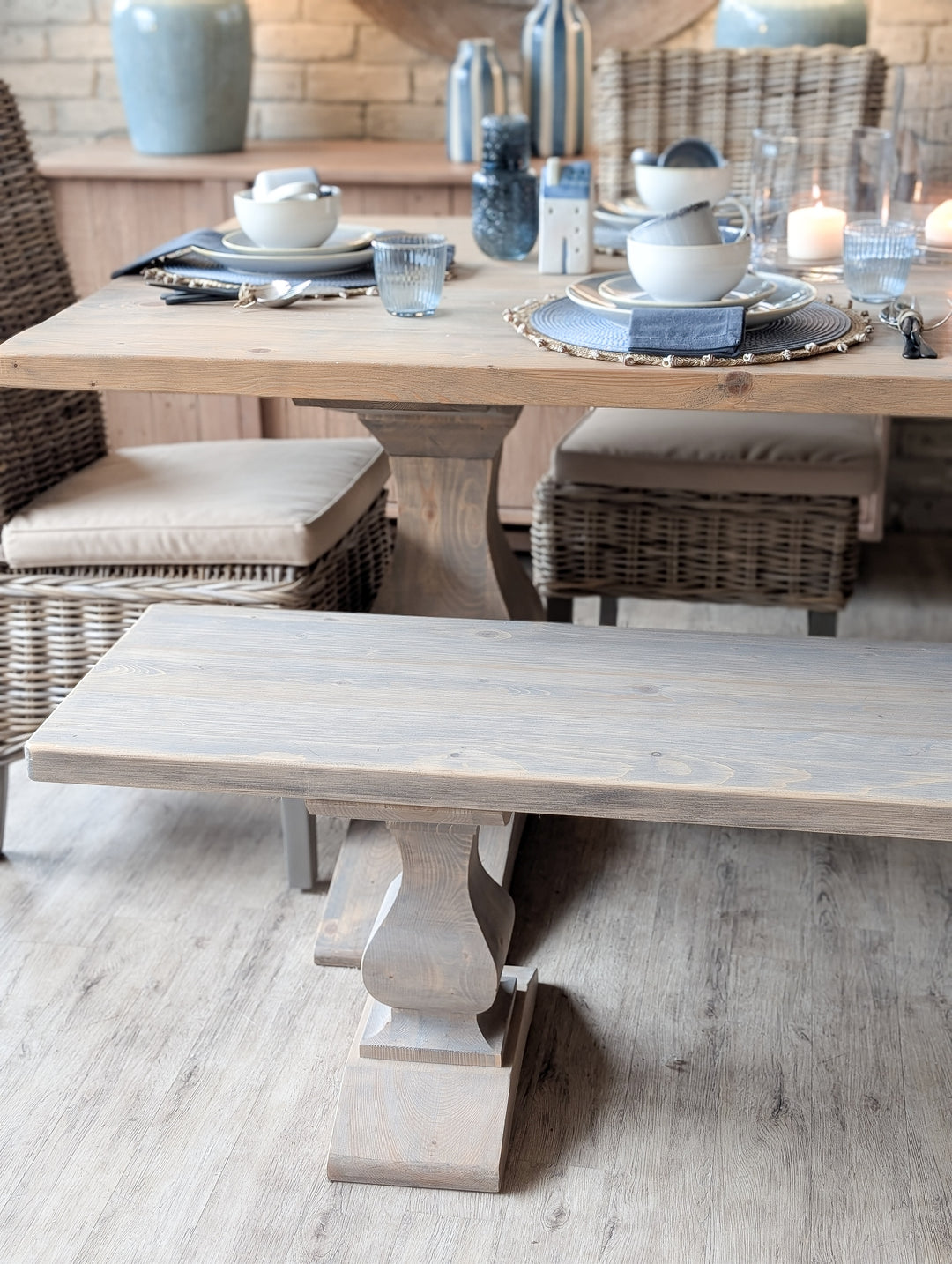 Tatton Dining Table &amp; Bench Set
