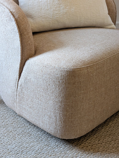 Swivel Chair Natural Upholstery
