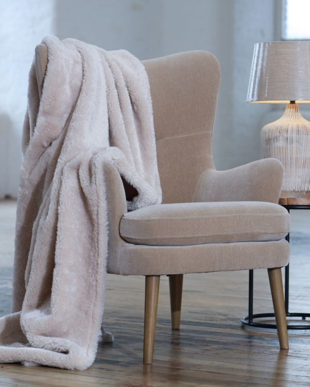 Fabulous Florence Armchair - Taupe Velvet