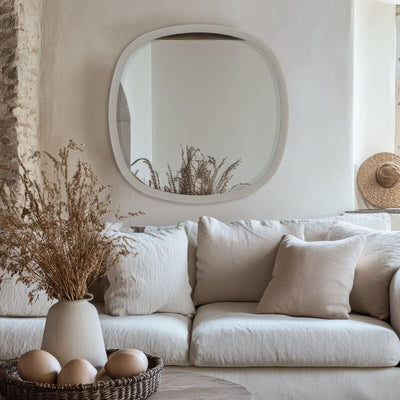 Padstow Organic Shape Mirror - Taupe