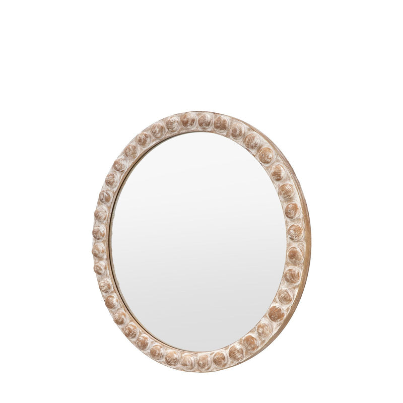 Milton Round Bobble Mirror - Small