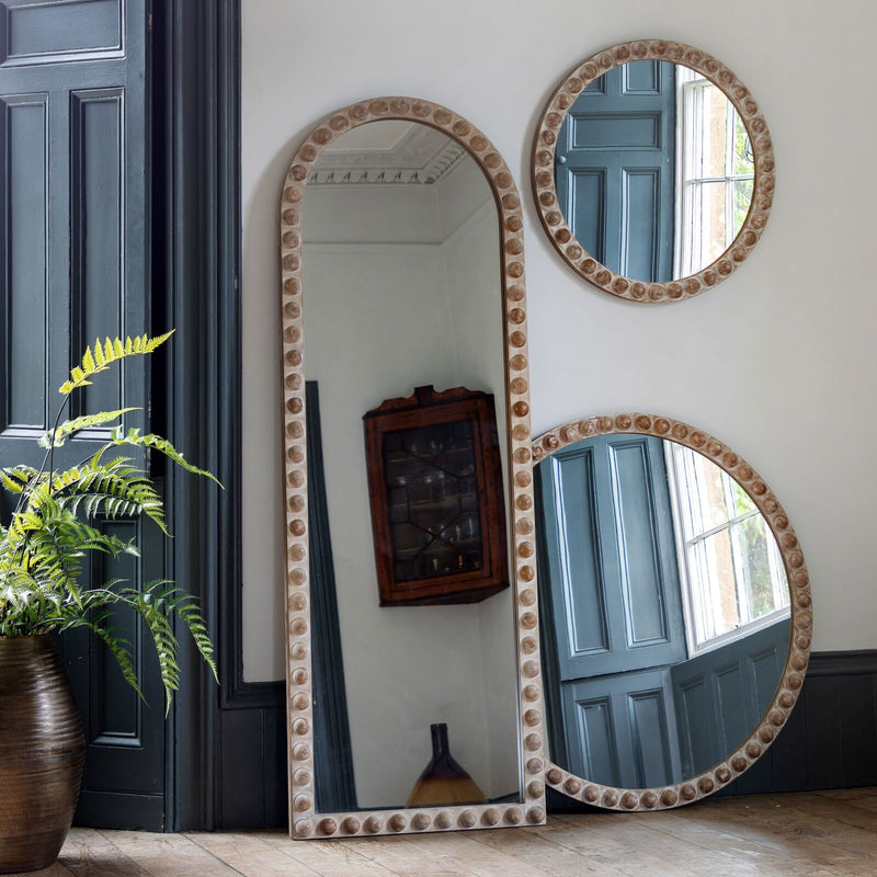 Milton Round Bobble Mirror - Large