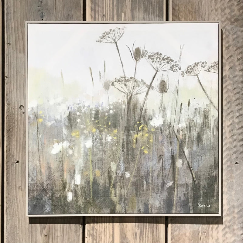 "Peaceful Garden" Framed Canvas Art