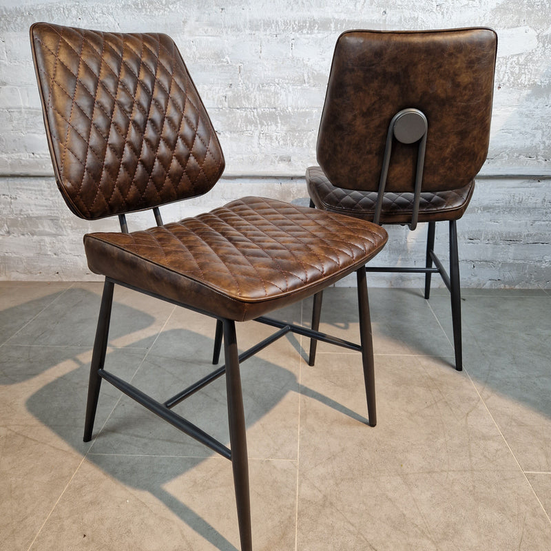Dennis Dining Chairs - Brown (Pair)