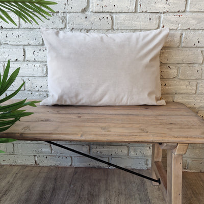 Contra Natural Velvet and Linen Rectangular Cushion