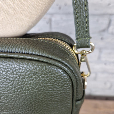 Tassel Leather Bag - Khaki