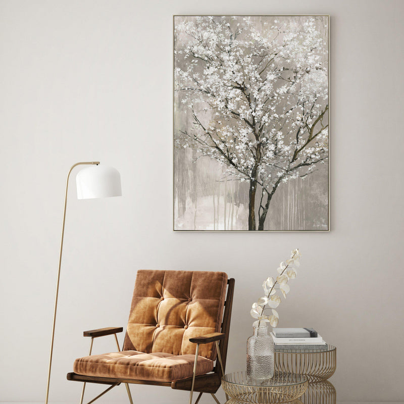 "Blossom Breeze" Framed Canvas Art