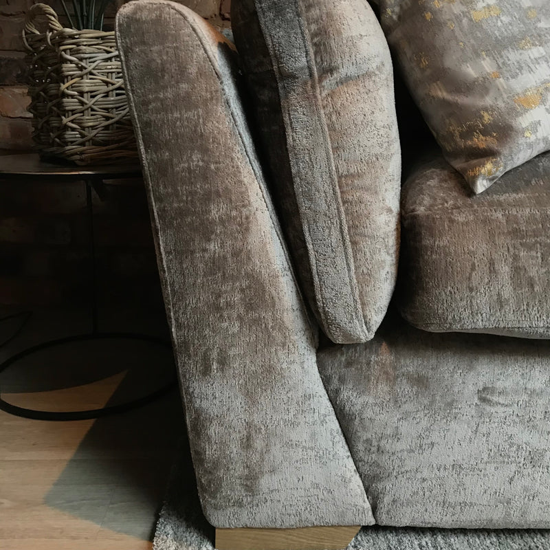 Luxe Left-Facing Corner Chaise with Footstool